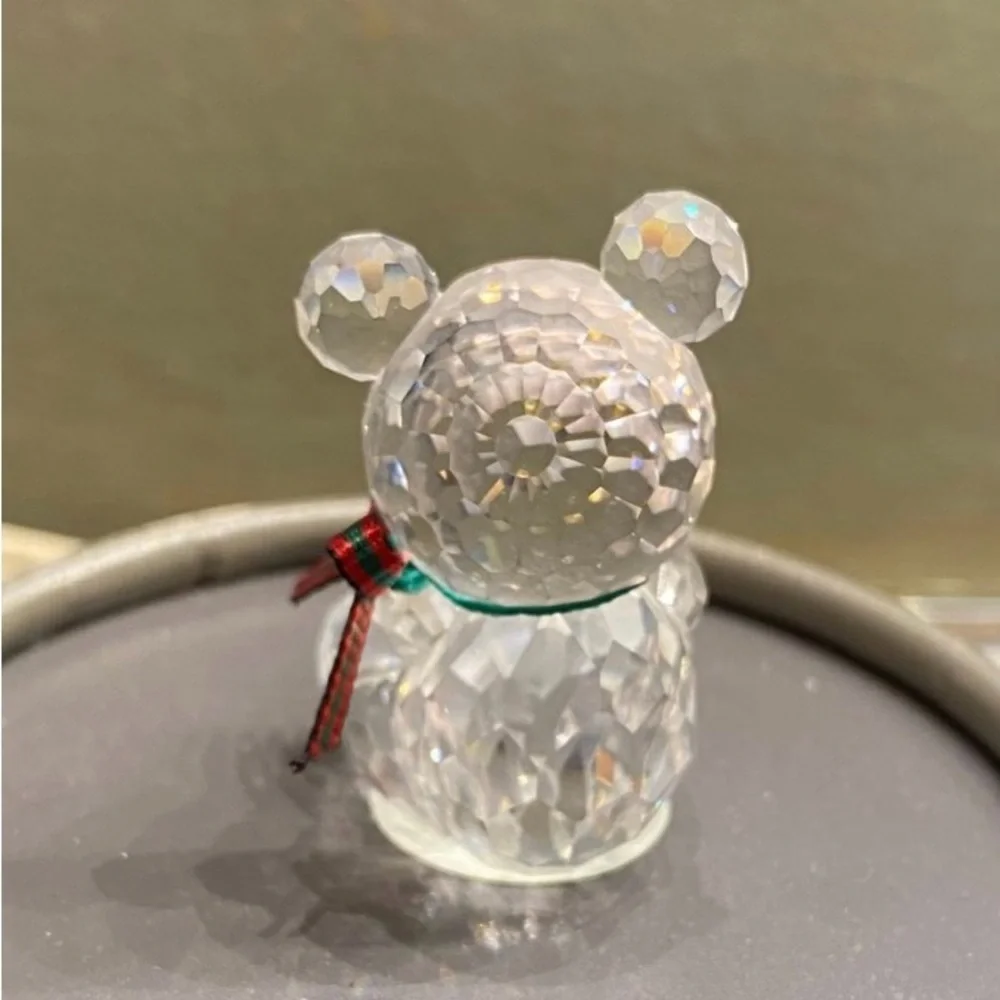 Swarovski Crystal Bear Figurine with Gold Bee Accent